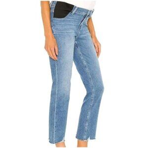Paige Cindy Maternity Jean Mel Destroyed Hem Light Wash Women's Size 25 Straight